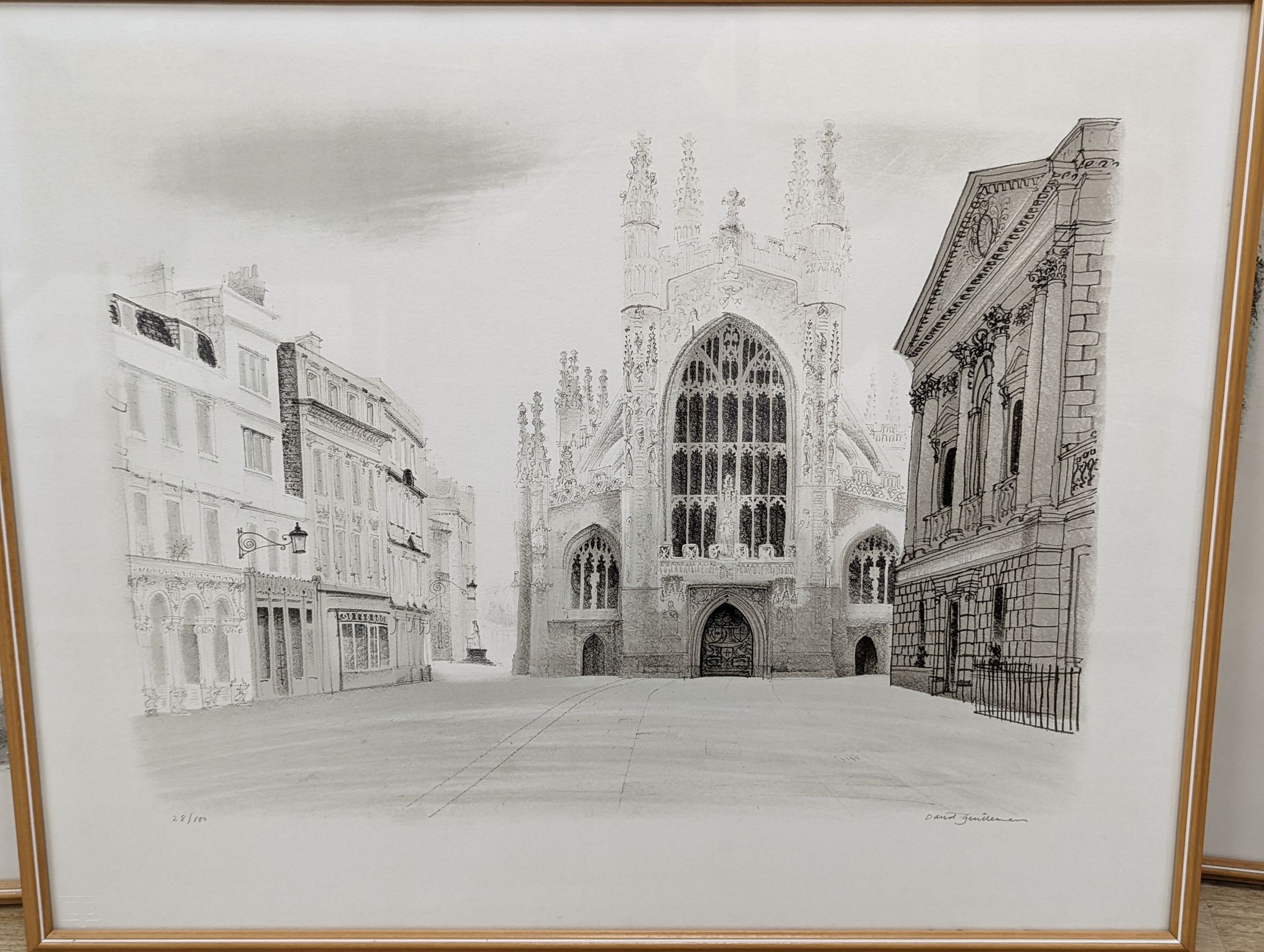 David Gentleman, four limited edition prints, topographical scenes, all signed in pencil and numbered from the edition of 100, 63 x 50cm